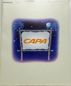 1999 Honda Capa Sales Brochure with Pricing Sheet