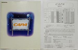 1999 Honda Capa Sales Brochure with Pricing Sheet