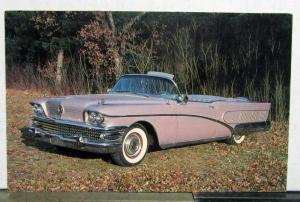 1958 Buick Limited Convertible Whitewalls NOS Dells Auto Museum Postcard Orig