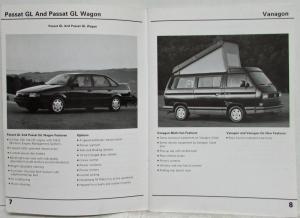 1990 VW Model Change Information Service Training Self Study Publication