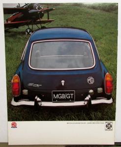 1971 MG Color Sales Brochure Model MBG/GT Original