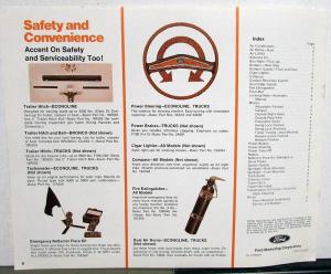 1972 Ford Truck Dealer Accessories Sales Brochure Pickup Bronco Van H/D Options