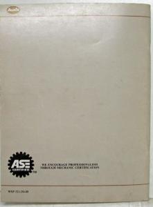 1986 Audi ABS Introductory Service Training Information - 5000S 5000CS Turbo