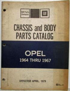 1964 1965 1966 1967 Opel Chassis and Body Parts Book Catalog