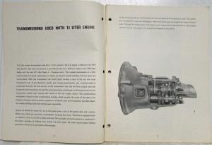 1969 Opel Manual Transmissions Clutches and Shift Linkages Training Manual