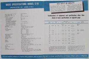 1948 REO Truck Model C-19 Specifications Sales Brochure