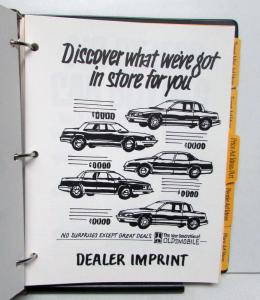 1990 Oldsmobile Trofeo Cutlass Eighty Eight Toronado Marketing Ads Sourcebook