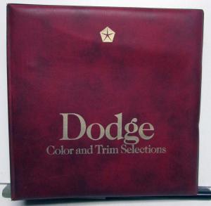 1986 Dodge Daytona Charger Aries K 600 Diplomat Conquest Colt Color Trim Album