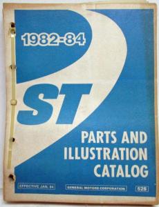 1982-1984 GMC Chevrolet ST Truck Parts/Illustration Book S-10 S-15 Jimmy Blazer