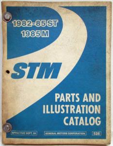 1982-1985 GMC Chevrolet ST Truck and 1985 M Van Parts/Illustration Book