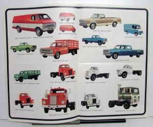 1972 Dodge Truck Dealer Sales Brochure Poster Full Line Pickup Van HD Crew Cab