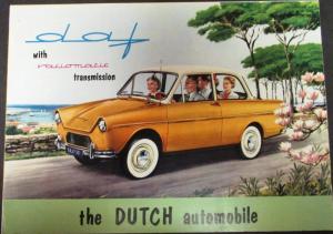 Original 1959 DAF Dealer Sales Brochure Folder Dutch Import Rare