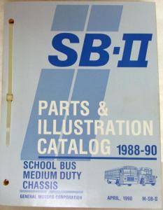 1988-1990 GMC Chevy SB School Bus Medium Duty Chassis Parts/Illustration Book