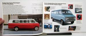 1976 Dodge Sportsman Wagons B100 B200 B300 Feature Option Interior Sale Brochure
