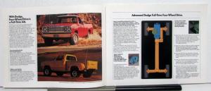 1977 Dodge Pickups Power Wagon Ramcharger Utiline Club Crew Cab Specs Brochure
