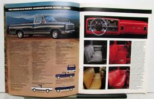 1984 Dodge Ram Pickups 2WD 4WD Diagrams Color Options Features Brochure