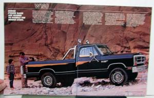 1987 Dodge Pickup D150 250 350 2WD 4WD Diagram Color Options Features Brochure