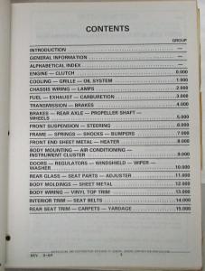 1982-1985 Pontiac Bonneville Grand Prix T 83-85 Parisienne Parts/Illus Book