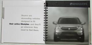 2002 Buick Rendezvous Media Information Press Kit