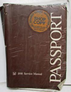 1998 Honda Passport Service Shop Repair Manual - Isuzu Rodeo