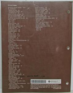1998 Honda Passport Electrical Troubleshooting Service Manual