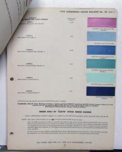 1959 Oldsmobile DuPont Automotive Paint Chips Bulletin No 26 Original