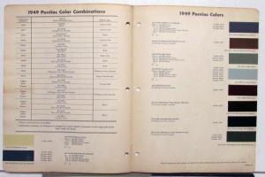 1949 Pontiac DuPont Automotive Paint Chips Bulletin #19 Original