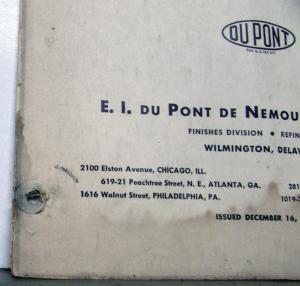 1941 Studebaker DuPont Automotive Paint Chips Bulletin #10 Original