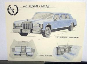1985 American Pullman Coachbuilders Lincoln Limousine Conversions Sales Set