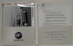 1996 Buick Media Info Press Kit - Regal Riviera Park Ave Roadmaster LeSabre