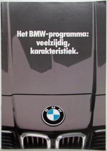 1982 BMW Versatile and Distinctive Range of Automobiles Sales Brochure - Dutch