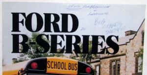 1982 Ford B Series School Bus Dimensions Specifications Sales Folder