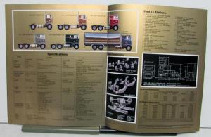 1982 Ford CL 9000 Heavy Duty Trucks COE Options Features Dimensions Brochure