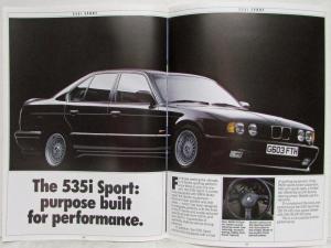 1990 BMW 518i 520i 525i 530i 535i Sales Brochure