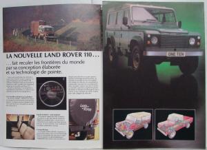 1982 Land Rover One Ten Sales Folder - French Text