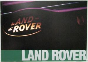 1998 Land Rover Full Line Sales Brochure - French Text