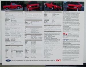 2001 Ford SVT F 150 Lightning Dimensions Capacities Sales Sheet