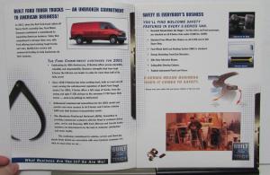 2001 Ford E Series Vans Commercial Account Program Sales Brochure