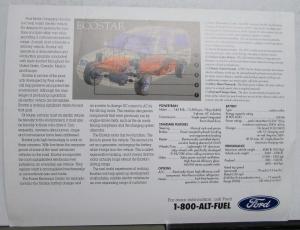 1994 Ford Ecostar Electric VehiclebLight Duty Delivery Van Specs Sales Sheet