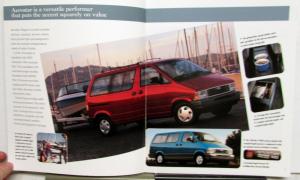 1996 Ford Aerostar Van Specifications Sales Brochure