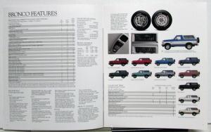 1995 Ford Bronco Specifications Sales Brochure