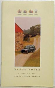 1990 Land Rover Range Rover Select Accessories Sales Brochure