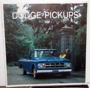 1968 Dodge Pickups Adventurer Sweptline Utiline Crew Cab Camper Sales Brochure