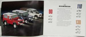 1990 Land Rover Defender Oversized Sales Brochure 90 110 130 - French Text