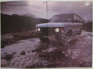 1984 Land Rover Range Rover Luxury Must Not End Sales Brochure - French Text