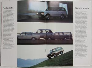 1984 Land Rover Range Rover Luxury Must Not End Sales Brochure - French Text