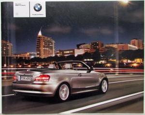 2007 BMW 1 Series Cabrio Small Sales Brochure 120i 125i - German Text