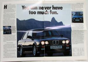 1987 BMW Car Range Oversized Sales Brochure - Sheer Driving Pleasure