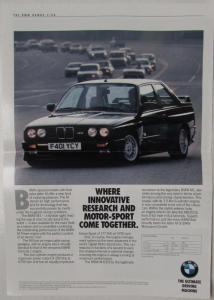 1988 BMW Car Range Oversized Sales Brochure - Sheer Driving Pleasure