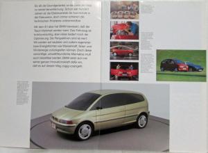 1992 BMW E1 E2 Electric Concept Vehicles Promotional Brochure - German Text
